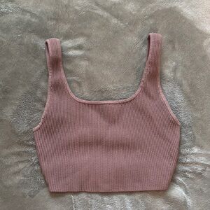 Babaton Ribbed Mauve Tank Top
